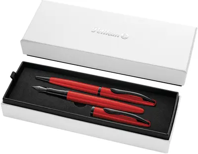 Set stilou cu bilă și stilou Pelikan Jazz - Noble Elegance, roşu