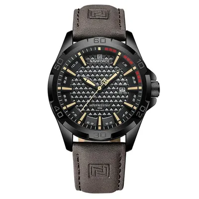 Ceas Bărbați Naviforce 8023 Negru-Galben - Design Luxury, Funcții Multiple, Afișaj Luminos, Rezistent la Apă 3ATM