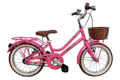 Bicicletă pentru fete Dolce Vita by Canellini CAPPUCCINO 16" cu coș - Fucsia