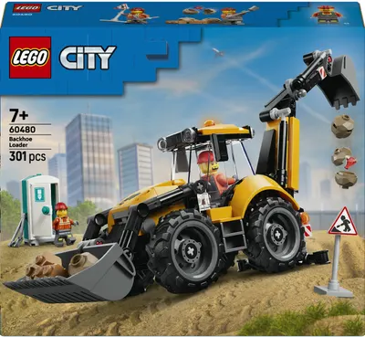Constructor LEGO City - Excavator galben cu excavator (60480)