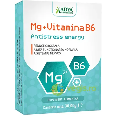 Magneziu + Vitamina B6 Antistress Energy 30cpr