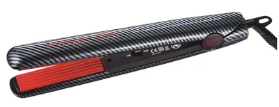 Placă de păr profesională Artero - Zenit Zigzag, 200°C, acoperire ceramică, neagră/roșie