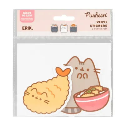 Set 2 Stickere Vinil Pusheen Sushi Roll - Ver 2