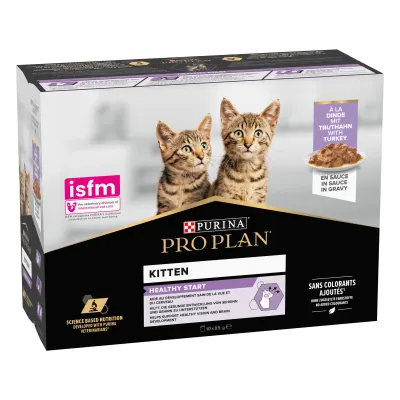 Hrana umeda pentru pisici Pro Plan Junior, Curcan pate, 75 g 10x85g