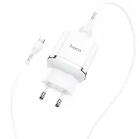 Incarcator Retea cu Cablu microUSB HOCO N3, 18W, 3A, 1 x USB-A, Alb