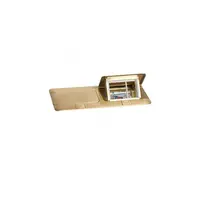 Doza pardoseala tip POP-UP - 2 x 3 module - brushed brass