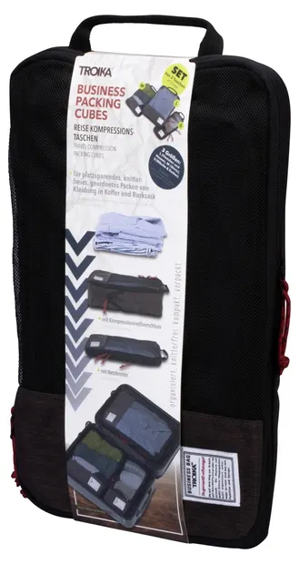 Set organizatoare pentru bagaje Troika - Business Packing Cubes, 3 bucăți