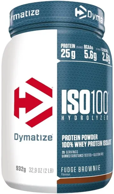 ISO 100, fudge brownie, 932 g, Dymatize
