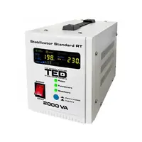 Stabilizator tensiune 2000VA 1.2KW AVR cu LCD, TED
