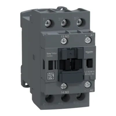 Contactor, Easy TeSys Control, LC1E, 3P(3NO), AC-3, <=440V, 38A, bobina 24V DC, contact auxiliar 1NO