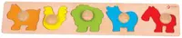 Puzzle din lemn cu manere Classic World - Animale