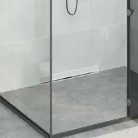 vidaXL Drenaj pentru Duș Montat pe Perete Argintiu 60 cm