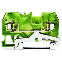 2-conductor ground terminal block; 2.5 mm²; center marking; for DIN-rail 35 x 15 and 35 x 7.5; CAGE CLAMP®; 2,50 mm²; green-yellow