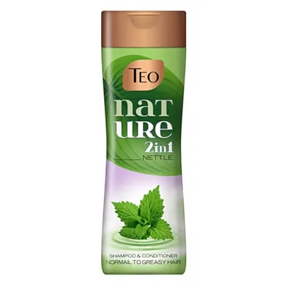 Sampon Teo Nature 2 in 1 Nettle, pentru Par Normal / Gras, cu Urzica, 350 ml