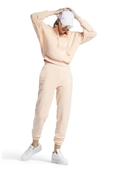 Pantaloni sport cu talie inalta si detaliu logo Classics - Piersica