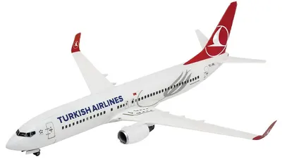 Model de asamblat Revell Avioane moderne - Boeing 737-800 ''Turkish Airlines'', 63 piese