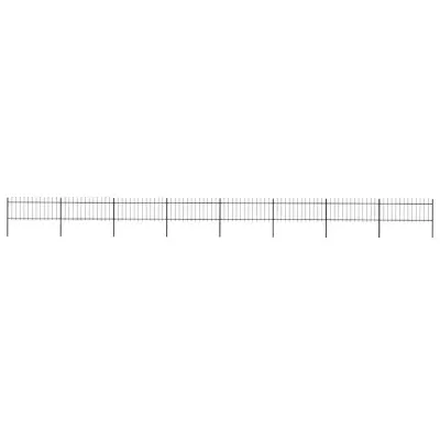 vidaXL Gard de grădină cu vârf tip suliță din oțel 1339x80 cm, negru
