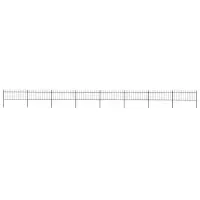 vidaXL Gard de grădină cu vârf tip suliță din oțel 1339x80 cm, negru