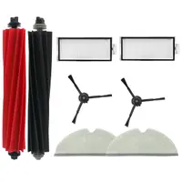 Set accesorii PAA-home compatibile cu Roborock Q8 max Negru, 2 perii centrale, 2 filtre, 2 perii laterale si 2 lavete