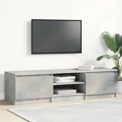 vidaXL Dulap TV, gri beton, 140x40x35,5 cm, lemn prelucrat
