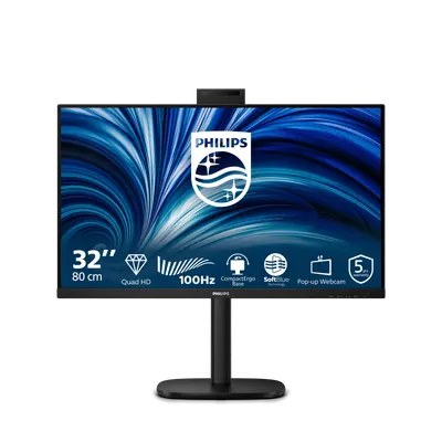Monitor Consumer Philips 32B2U3601H/00, 31.5", 2560 x 1440 pixeli, Black, 5 ani Garantie