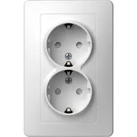 Ekonomik Priza SCHUKO 2P 16A ST IP20 Alb, TEM Modul TEM-VE16PWKS-B