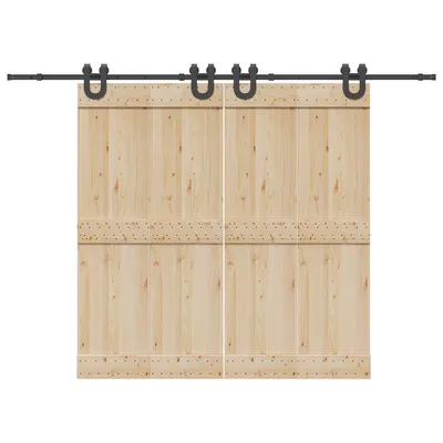 Gossi set feronerie pentru usi glisante, negru, 400 cm, otel