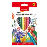 Creioane color triunghiulare, 12culori, 5mm, Keyroad Jumbo KR971349