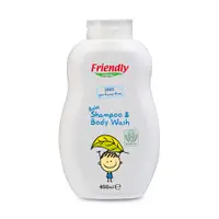 Sampon si gel de dus fara parfum pentru bebe, 400ml, Friendly Organic