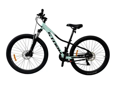 Bicicleta MTB Storm Shark Lady 1.0, 27.5 Inch, Cadru 13, 2D Frane pe Disc, Turcoaz Negru - Copie