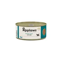 APPLAWS, Pește, conservă hrană umedă pisici, (în supă), 156g