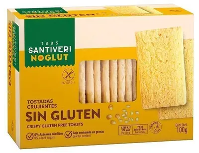 Noglut Crisp toast, fără gluten și lactoză, 100 g, Santiveri