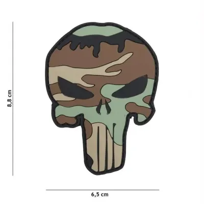Patch Punisher Camouflage 3d pvc - WOODLAND
