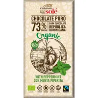 Ciocolata neagra cu 73% cacao si menta Bio, 100g, Chocolates Sole