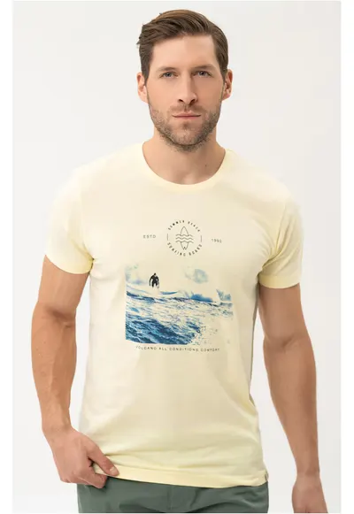 Tricou T-Board pentru barbati galben - surfing