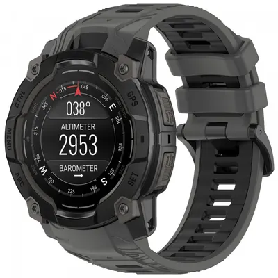 Curea Techsuit W077 pentru Garmin Instinct 3 50mm Solar / Instinct 3 50mm, Gri