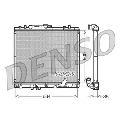 Radiator, racire motor DENSO DRM45020