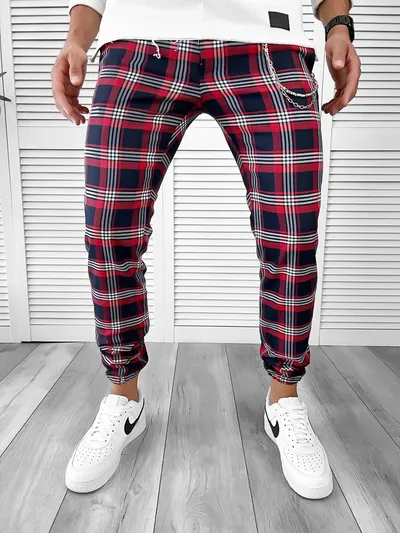 Pantaloni barbati casual in carouri 11965 P18-3.1