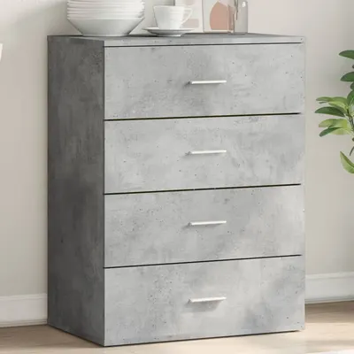 vidaXL Servantă, gri beton, 60x39x80 cm, lemn compozit