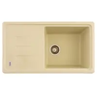 FCB-7843SLI/1T, Chiuveta de bucatarie din granit cu o cuva si scurgator, seria SLIM LONG, Ivory, 780x435x200 mm, FLOW