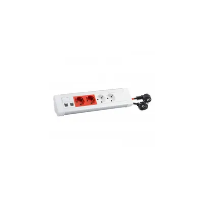Desktop multi-outlet extension - 2x2P+E + 2x2P+E tamperproof + 2xRJ45 category 6 UTP
