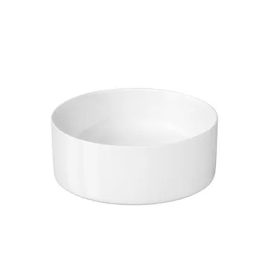 Lavoar pe blat alb 38 cm, rotund, Cersanit Crea