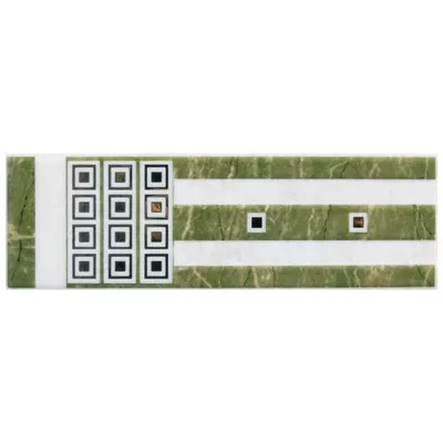 Brau decorativ faianta baie / bucatarie Rebecca Verde 6.5X20 lucioasa