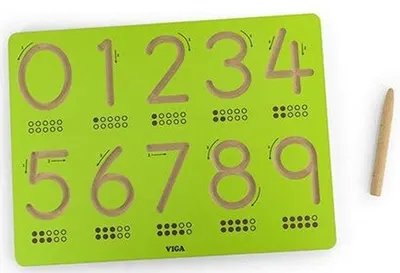 Placă educativă Viga Toys -Scrierea numerelor