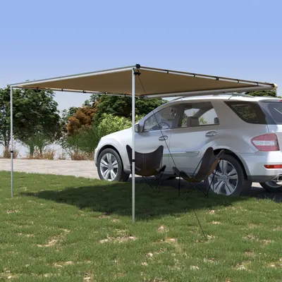 vidaXL Copertină pentru camping & rulotă, bej, 3x3x2,15 m