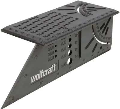 Șablon pentru măsurarea unghiurilor pieselor 3D Wolfcraft - 0-90°