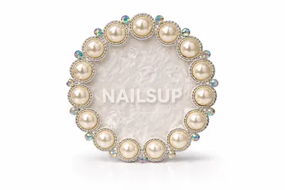 Paletă Pictură NAILSUP Pearl Silver pentru Nail Art, Manichiură și Amestec Culori