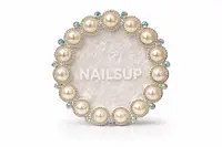 Paletă Pictură NAILSUP Pearl Silver pentru Nail Art, Manichiură și Amestec Culori