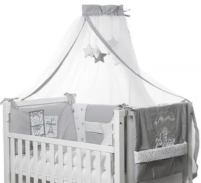 Baldachin Bambino Casa - Paris, grigio