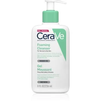CeraVe Cleansers Foaming Cleanser gel spumant de curatare pentru piele normala si grasa